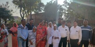 गणिनि आर्यिका नंगमती माताजी का आदिश्वर धाम से शांतिनाथ दिगंबर जैन मंदिर बिलवा के लिए हुआ विहार